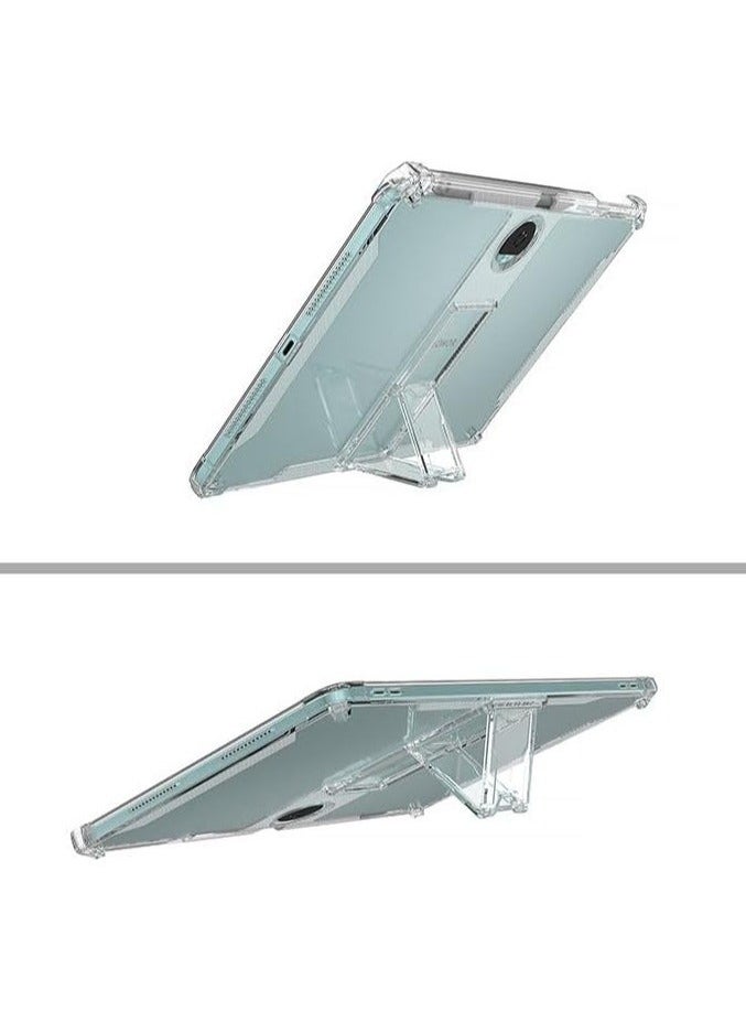 Stand Case for Honor Pad 9 12.1 inch, Soft Skin TPU Stand Tablet Protective Case Cover, Honor Pad 9 12.1 inch Clear Shockproof Cover Tablet Protector - Transparent - Image 4